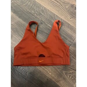 Nike Dri-FIT Sports Bra Womens Cutout Medium Support Activewear Top- No Padding